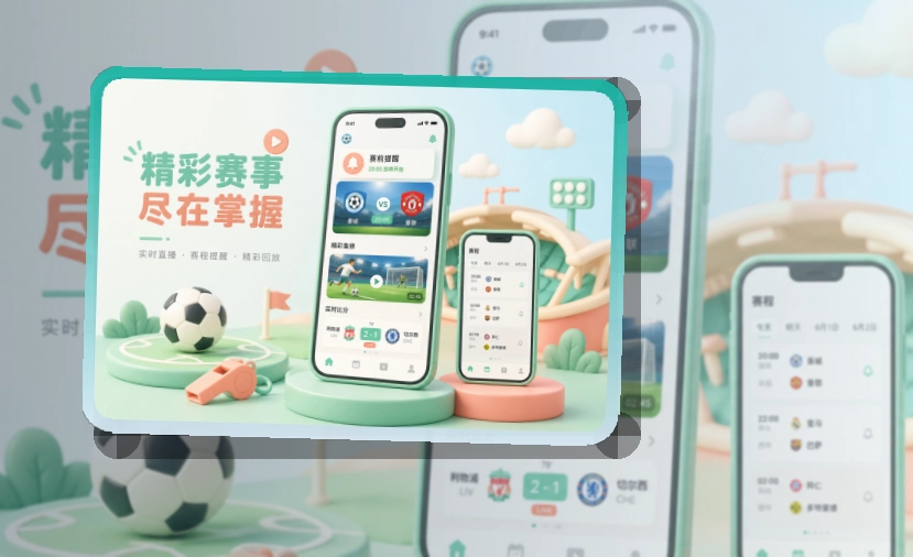 爱游戏 App细节设计,赛程比分更好找,页面更有记忆点 页面展示